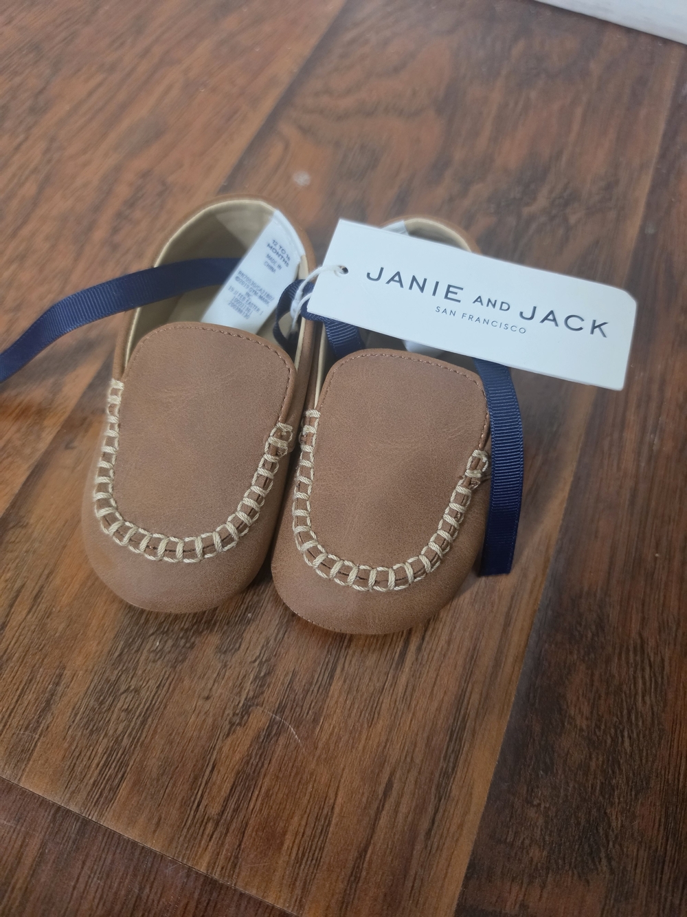 NWT Janie and Jack Brown Loafer Baby Shoes Size 12-18 Month